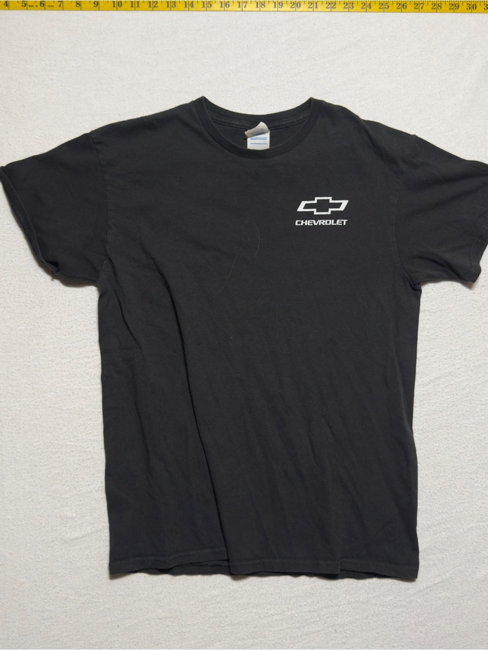 Delta Black Tee with White Chevrolet Bowtie Logo